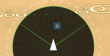 Range/Bearing display showing object positions