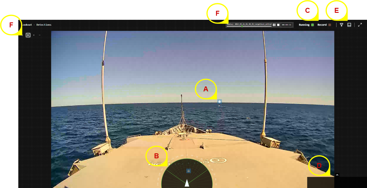 Detections display layout